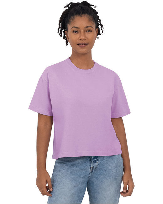 Ladies' Heavyweight Middie T-Shirt - ORCHID - S