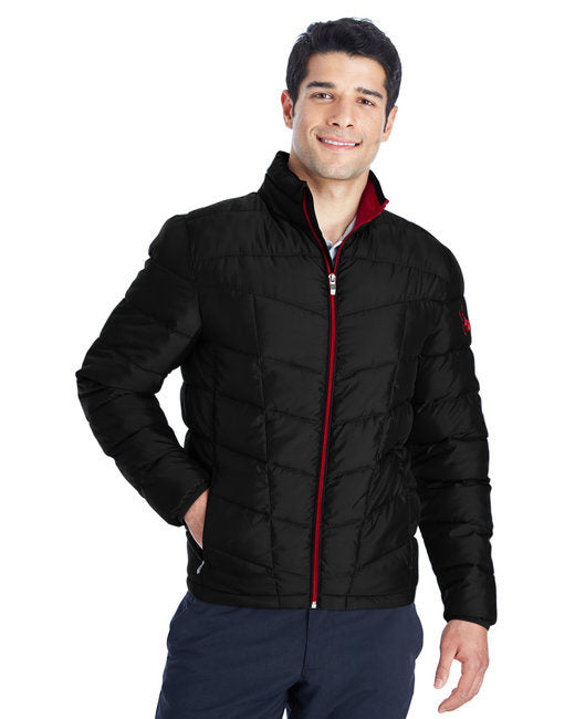 Men's Pelmo Insulated Puffer Jacket - BLACK/ RED - S