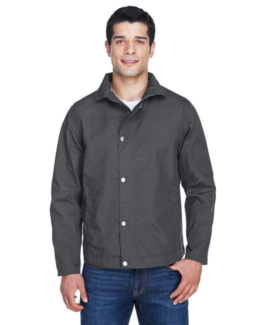 Men's Auxiliary Canvas Work Jacket - DARK CHARCOAL - 5XL