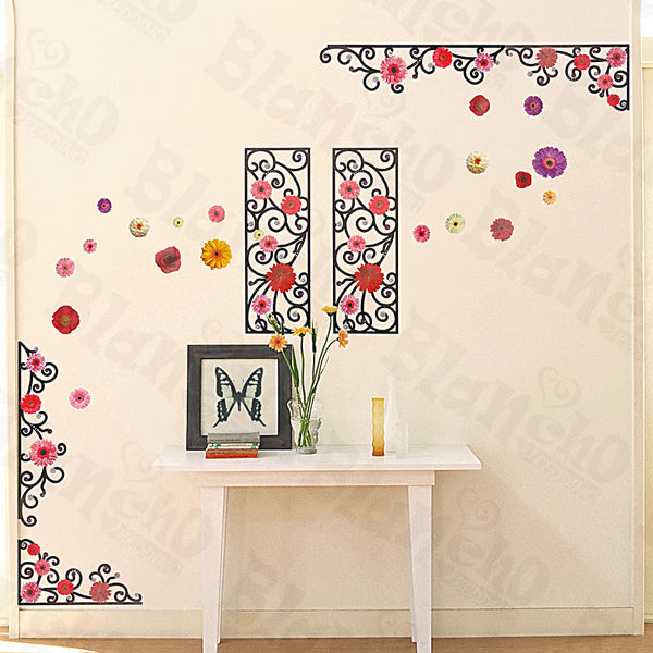 Flower Frame - Large Wall Decals Stickers Appliques Home Decor