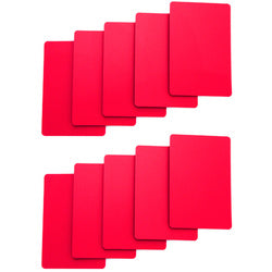 Set of 10 Red Plastic Bridge Size Cut Cards