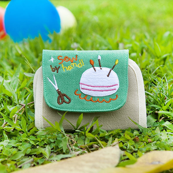 [Sew By Hand] Embroidered Applique Card Holder / ID Holder / Coin Purse Wallet (4.6*3.5)