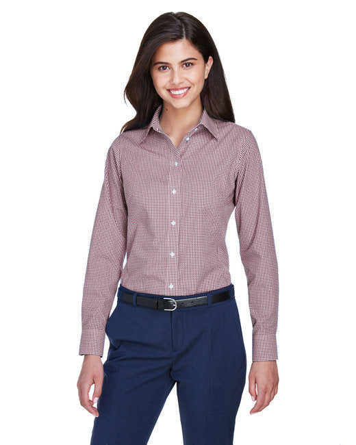 Ladies' Crown Woven Collection™ Gingham Check - SILVER - S
