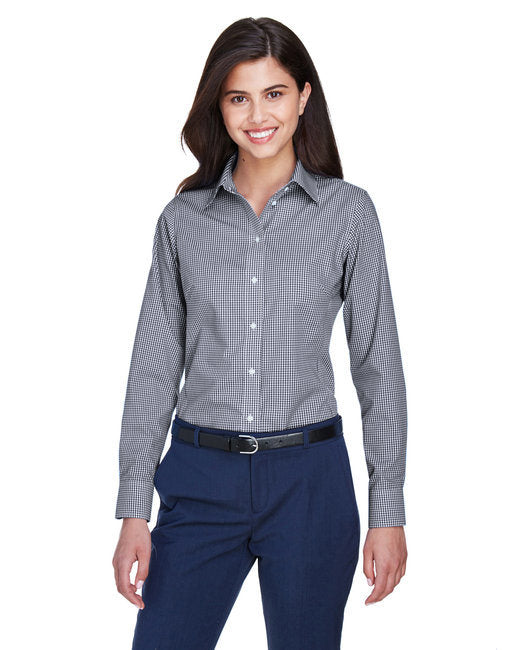 Ladies' Crown Woven Collection™ Gingham Check - SILVER - S