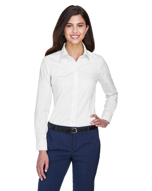 Ladies' Crown Woven Collection™ Solid Oxford - LIGHT BLUE - S
