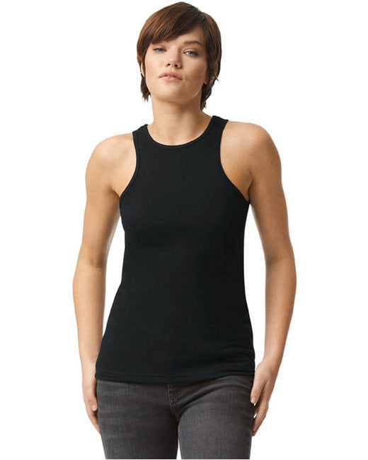 Ladies' CVC Racerback Tank - BLACK - S