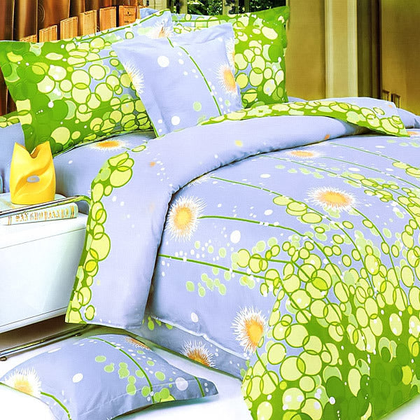 Blancho Bedding - [Dandelion Dream] 100% Cotton 3PC Mini Duvet Cover Set (Queen Size)