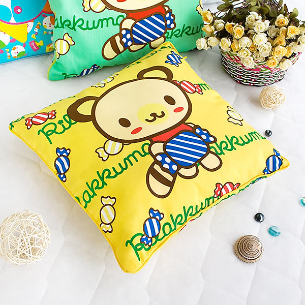 [Yellow Candy Bear] Decorative Pillow Cushion / Floor Cushion (15.8 by 15.8 inches)