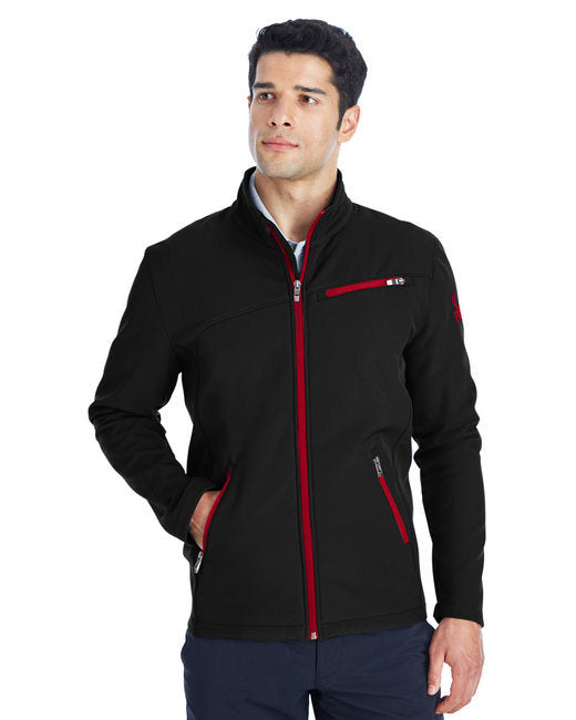 Men's Transport Soft Shell Jacket - BLACK/ RED - S