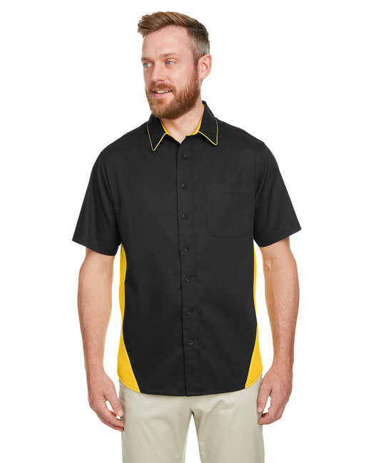 Men's Flash IL Colorblock Short Sleeve Shirt - BLACK/ SNRY YLLW - 5XL