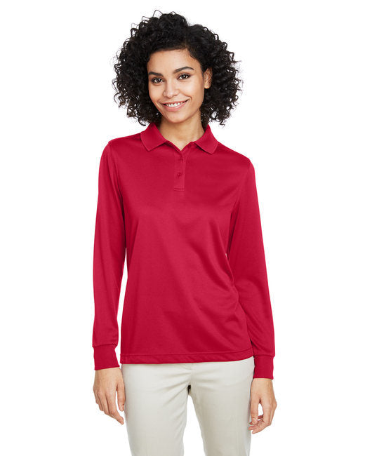 Ladies' Advantage Snag Protection Plus IL Long Sleeve Polo - BLACK - XS