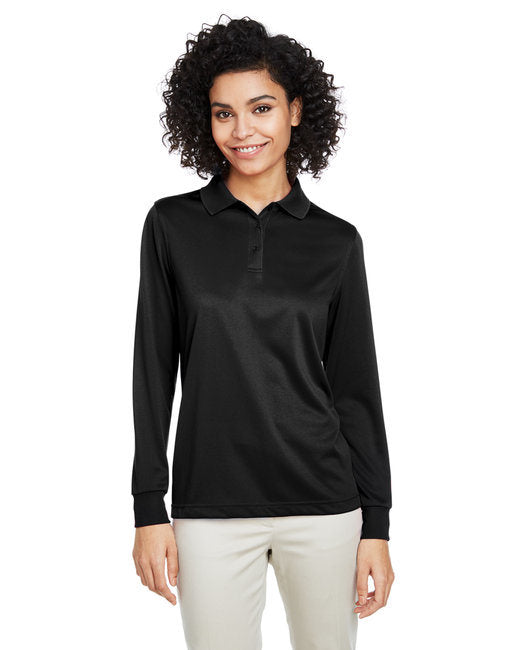 Ladies' Advantage Snag Protection Plus IL Long Sleeve Polo - BLACK - XS