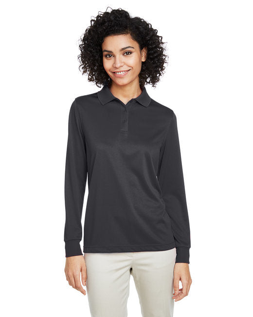 Ladies' Advantage Snag Protection Plus IL Long Sleeve Polo - BLACK - XS