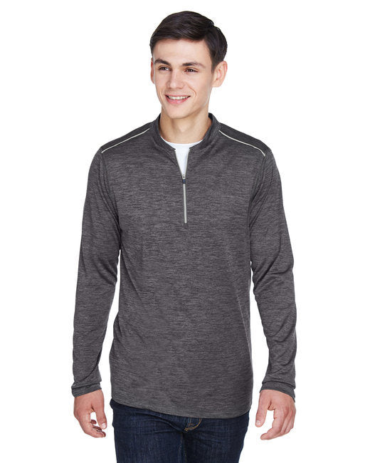 Men's Tall Kinetic Performance Quarter-Zip - CARBON HTH/ BLK - 3XT