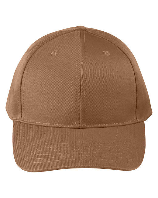 Adult Structured Twill 6-Panel Snapback Cap - BLACK - OS