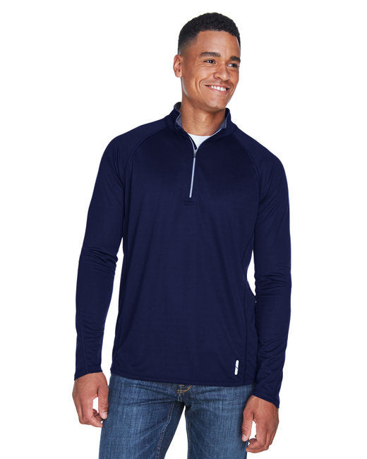 Men's Radar Quarter-Zip Performance Long-Sleeve Top - BLK/ TRU ROYAL - L