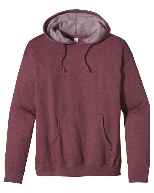 Adult Organic/Recycled Heathered Fleece Pullover Hooded Sweatshirt - BERRY - S