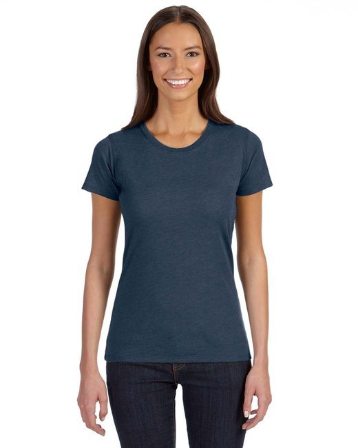 Ladies' Blended Eco T-Shirt - CHARCOAL/ BLACK - S