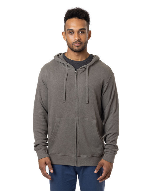 Unisex Hemp Hero Full-Zip hooded Sweatshirt - STONEWORK GRAY - XS