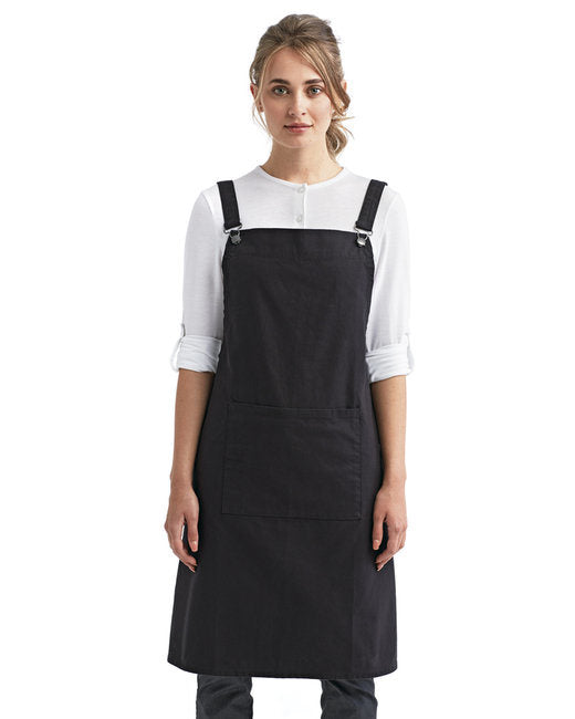 Cross Back Barista Apron - BLACK - OS