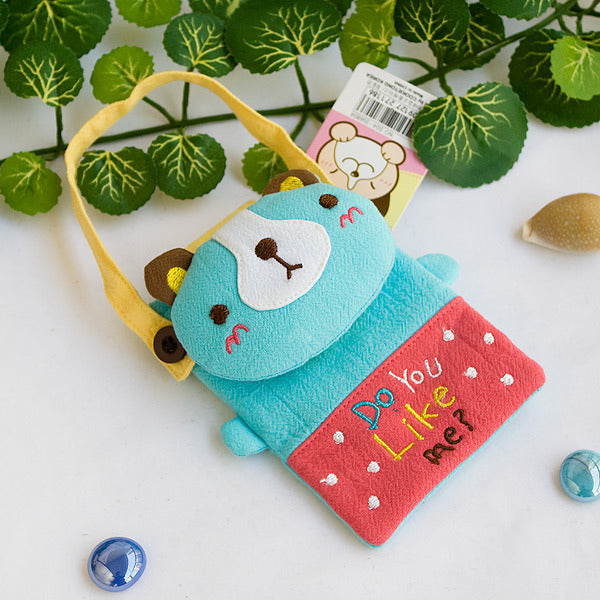 [Pretty Bear] Embroidered Applique Mini Swingpack Bag Purse / Wallet Bag / Camera Bag (4.4*3.2)