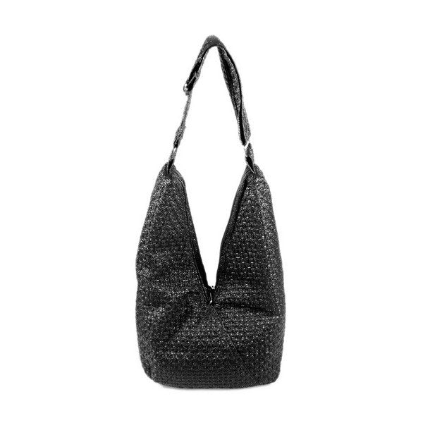 [Functional Demi]Black Satchel Hobo Handbag w/Shoulder Strap