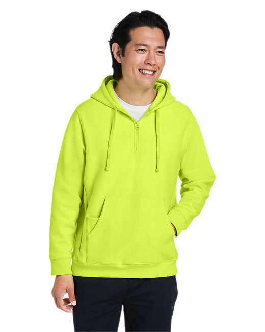 Unisex Zone HydroSport™ Heavyweight Quarter-Zip Hooded Sweatshirt - SAFETY YELLOW - XS