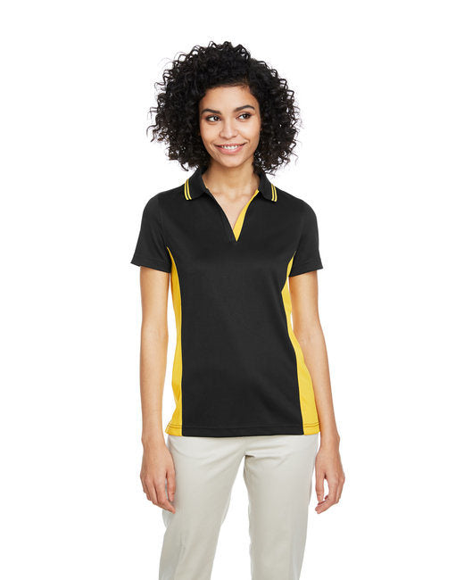 Ladies' Flash Snag Protection Plus IL Colorblock Polo - BLACK/ SNRY YLLW - XS