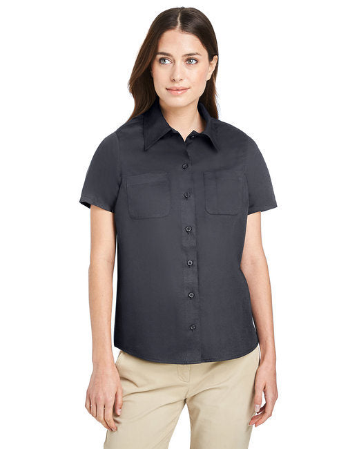 Ladies' Advantage IL Short-Sleeve Work Shirt - BLACK - XS