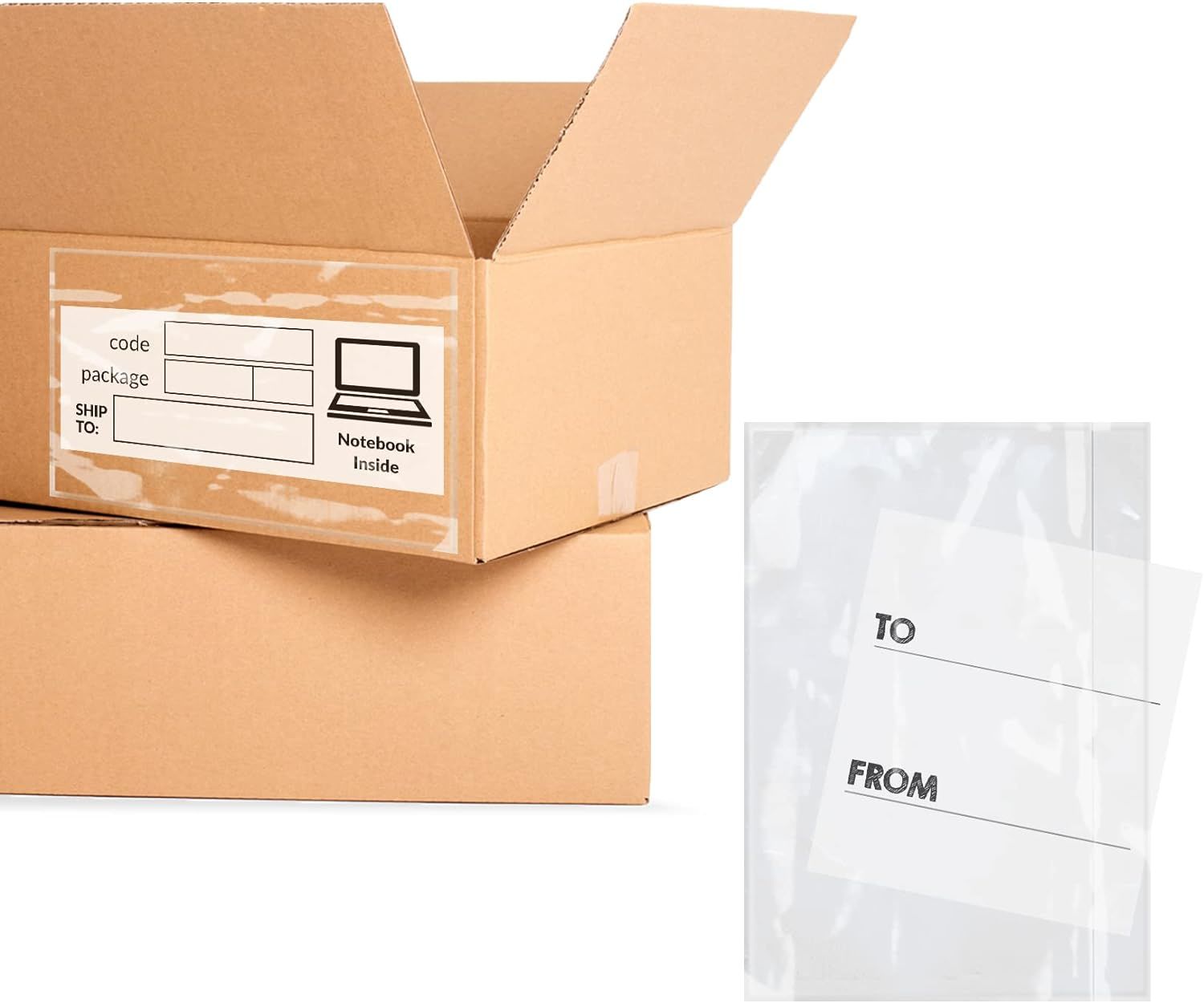Packing List envelopes 7x10 Document mailers 7 x 10 by Amiff. Pack of 100 2 mil Thick envelopes. Clear Self-Adhesive envelopes. Peel and Seal; Shippin
