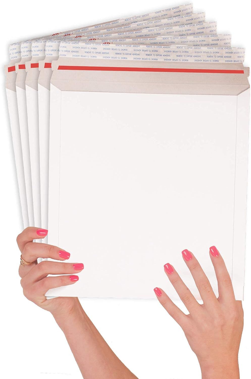 25 Pack Rigid 11 x 13.5 Paperboard Mailers. Stay Flat Envelopes. White Photography Mailer. Large Size. No Bend Documents; Photo; Prints. Peel and Seal & Self Sealing. Rigi-Strip.