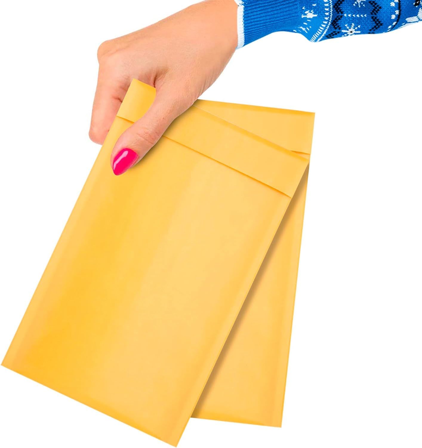 Pack of 25 Gold Kraft Bubble Padded Envelopes 5x9. Kraft Bubble Peel and Seal Envelopes. Yellow Kraft Bubble Mailers 5 x 9. Shipping Bags for Mailing; Packing; Packaging. Wholesale Price