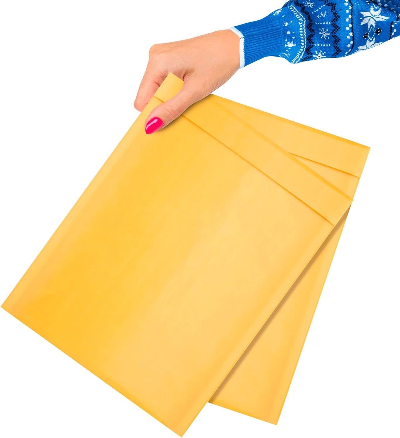 Pack of 25 Gold Kraft Bubble Padded Envelopes 9"1/2 x 13" Bubble Mailers Peel and Seal Envelopes Yellow Cushion Envelopes 9" 1/2 x 13" for Mailing Packaging Shipping Mailer in Bulk Wholesale Price