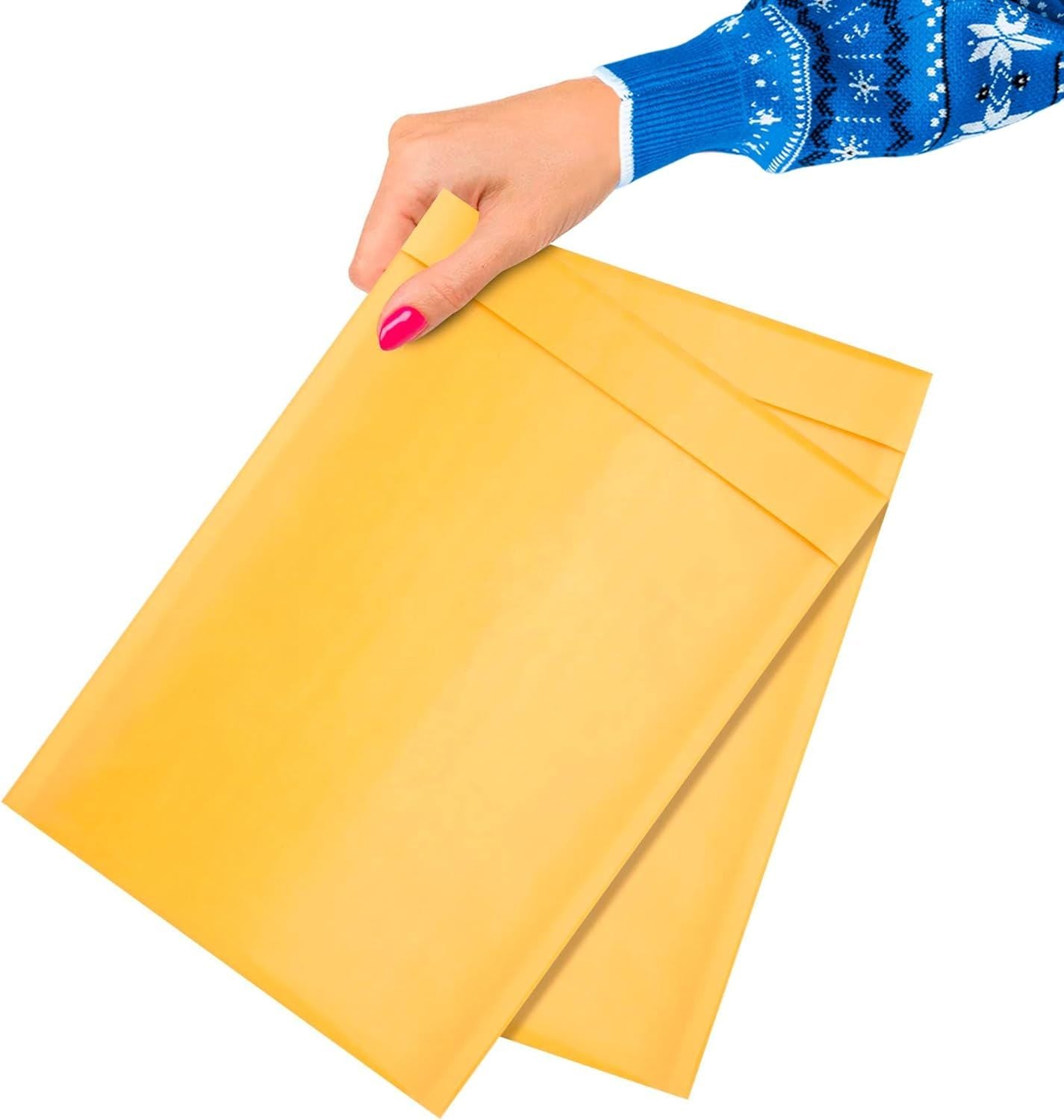 Pack of 25 Gold Kraft Bubble Padded Envelopes 8.5 x 13. Kraft Bubble Peel and Seal Envelopes. Yellow Kraft Bubble Mailers 8 1/2 x 13. Shipping Bags for Mailing; Packing; Packaging. Wholesale Price