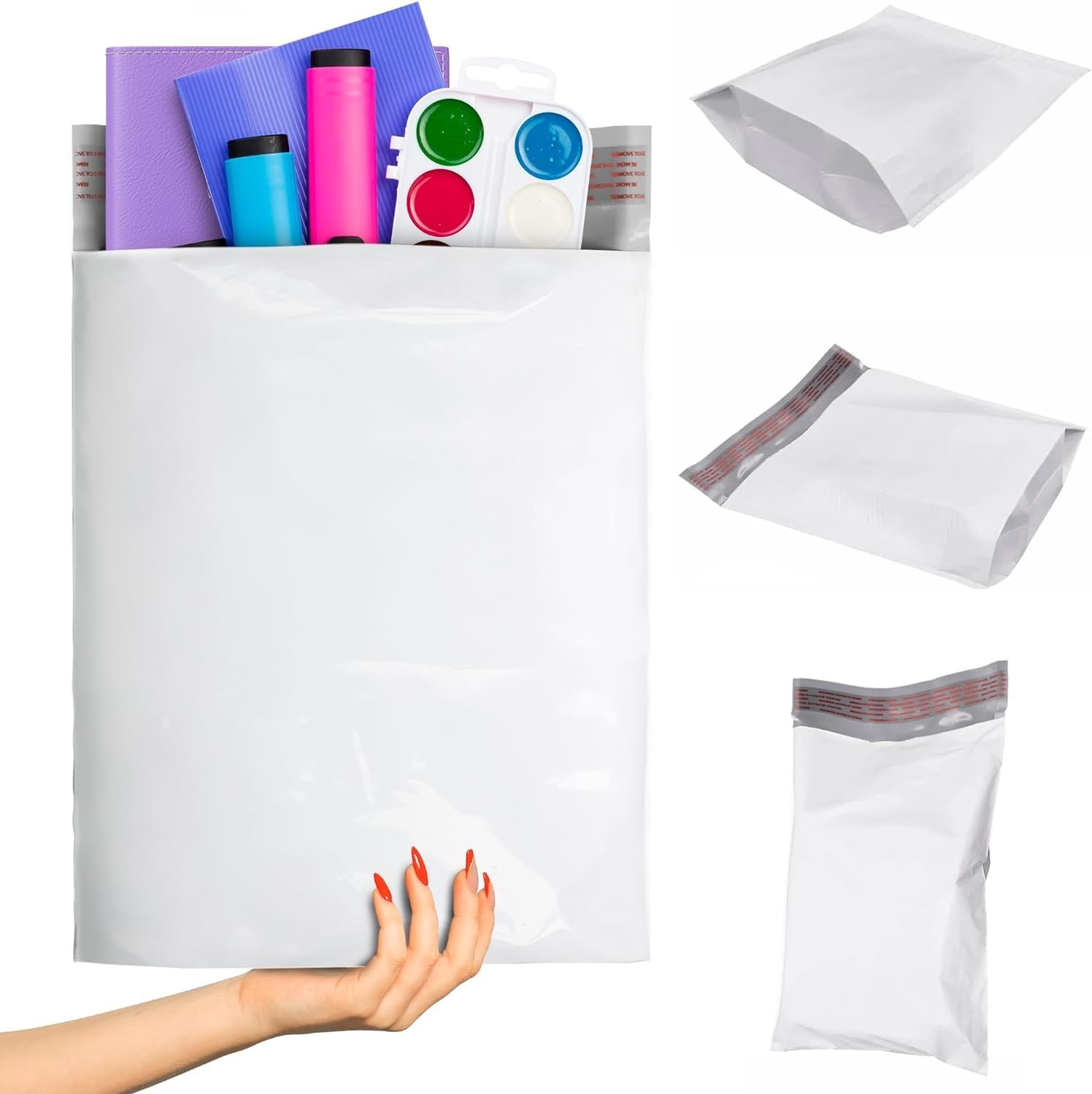 500 Pack of White Poly Mailers 11 x 13 x 4 Gusseted Poly Mailers. Poly Shipping Bags for Clothes White Shipping Mailers. Plastic Mailing Bags Packaging; Packing Waterproof Tamper Resistant