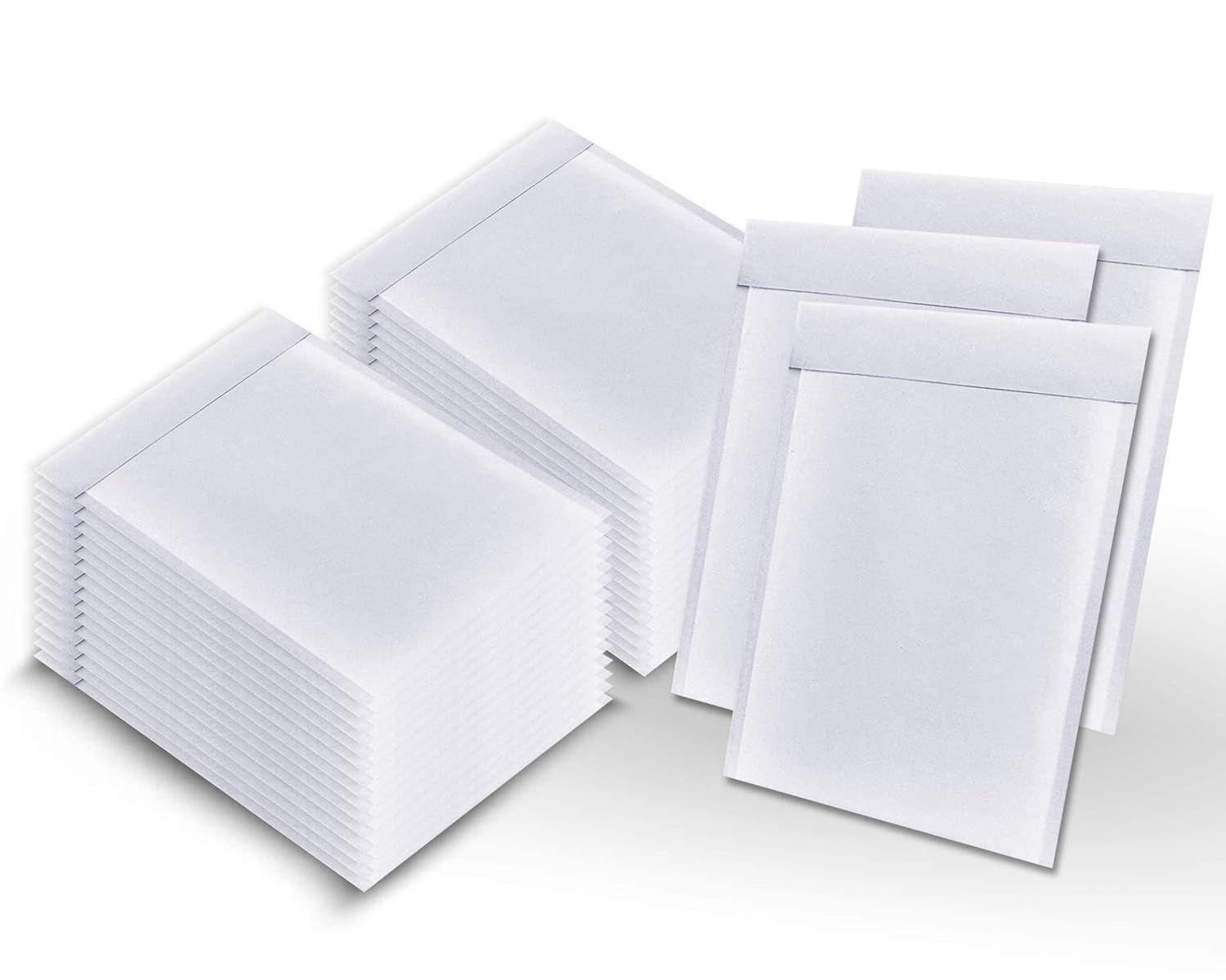 Pack of 500 White Shipping Envelopes 6 x 9 Bubble Mailer 6x9 Kraft Paper Bubble Mailers. Peel and Seal Padded Envelopes for Bulk Mailing Shipping Packing and Packaging