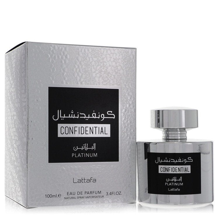 Lattafa Confidential Platinum by Lattafa Eau De Parfum Spray (Unisex)