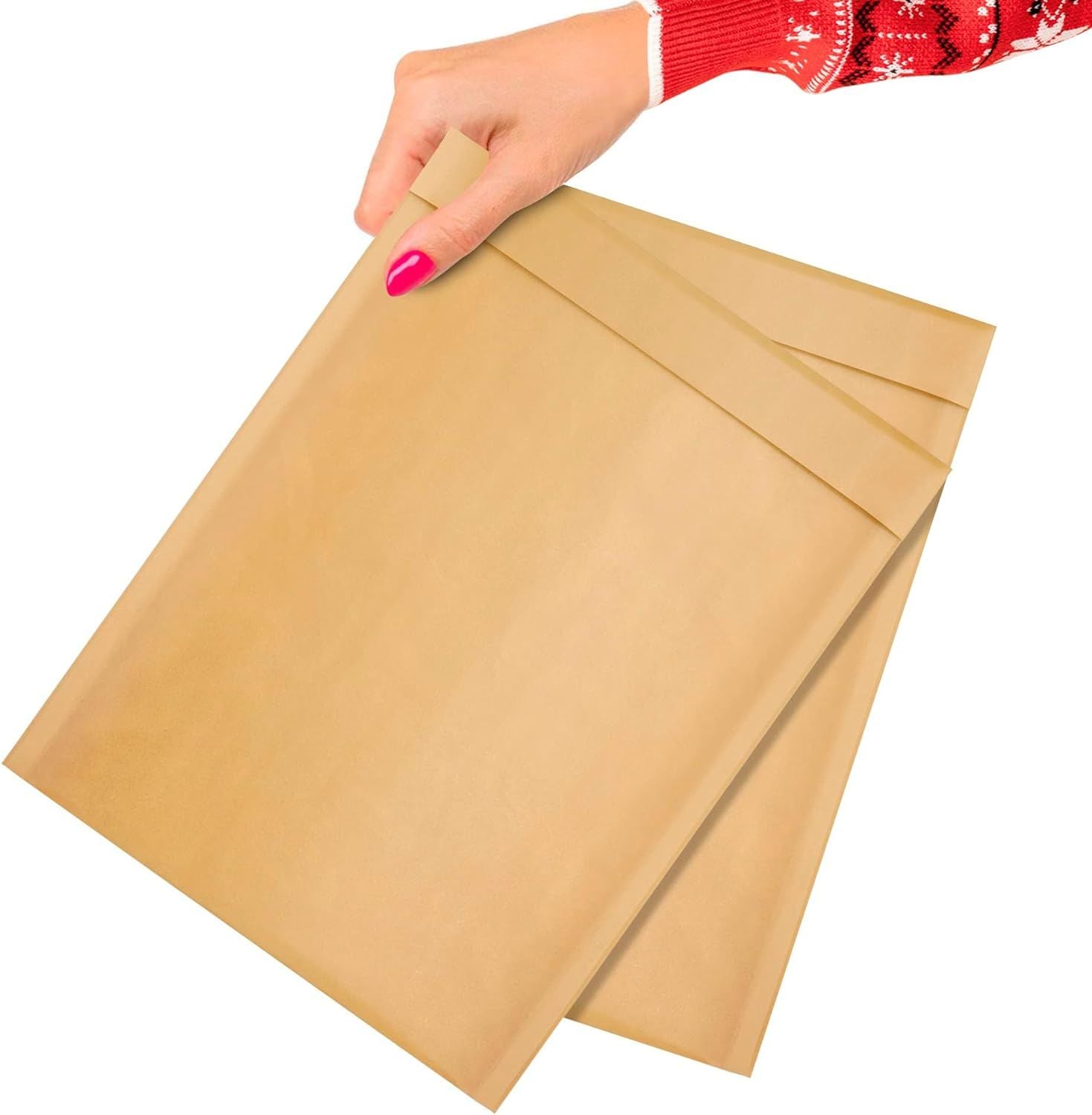 Pack of 25 Kraft Padded Bubble Mailers 9.5 x 13 Natural Brown Kraft Bubble Envelopes 9 1/2 x 13 Peel and Seal Envelopes Bulk Shipping Bags for Mailing Packing Moving; Wholesale Price