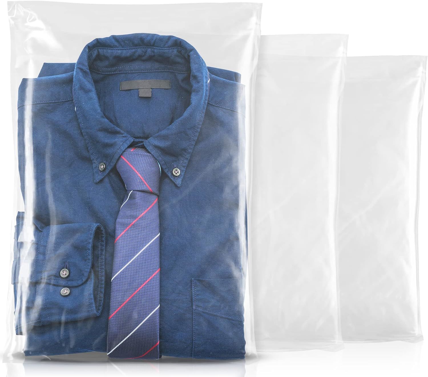Clear Poly Bags 18" x 24"; Pack of 25 Clear Packaging Bags for Small Business; Non-Sticky 2 Mil Poly Bag; No Print Plastic Bags for Packaging Products