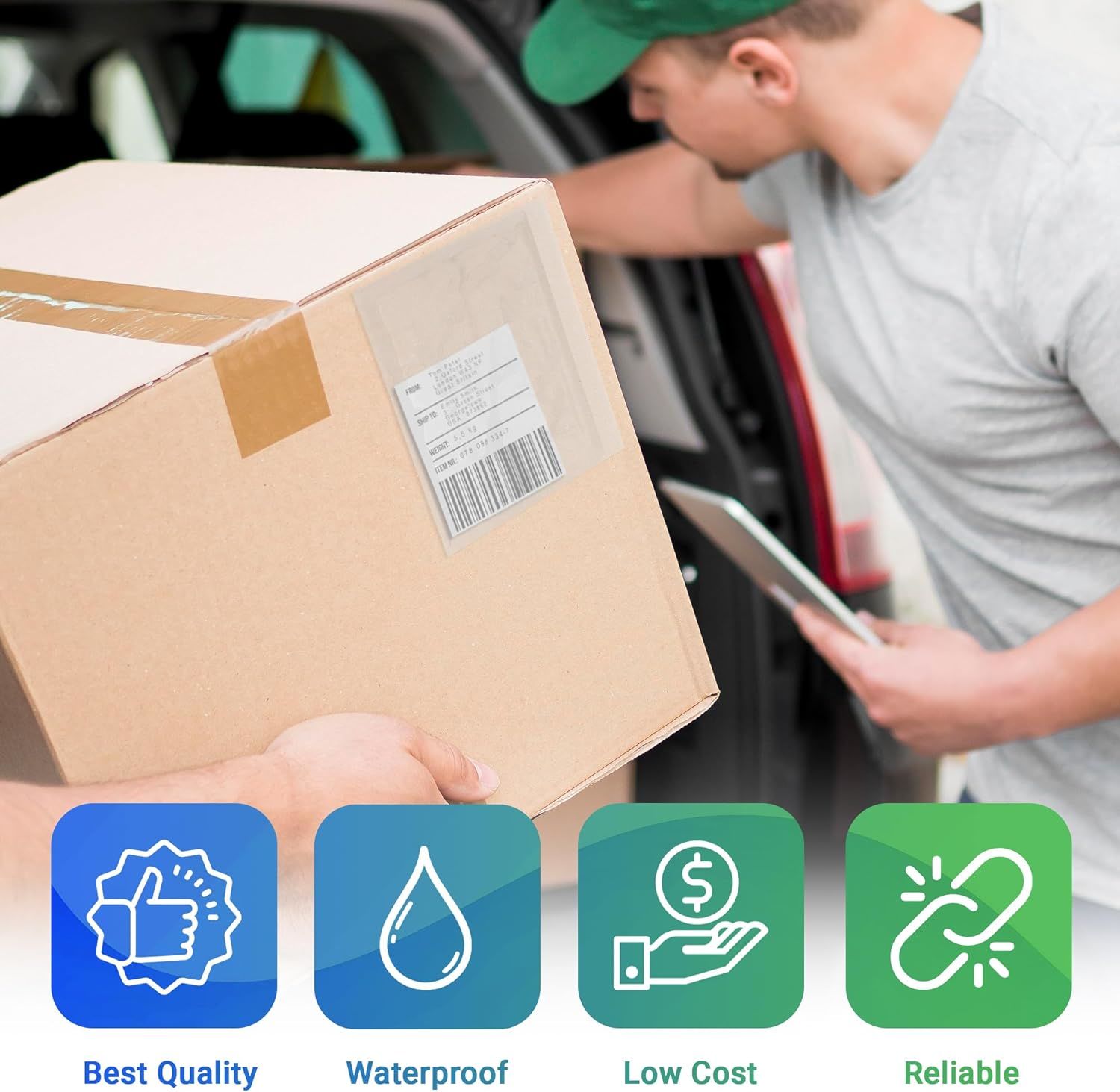 Packing List Envelopes 9.5 x 12 Document Mailers 9 1/2 x 12; Pack of 100 Packing Slip Pouches 2 mil Thick; Clear Mailing Pouches; Self-Adhesive Envelo