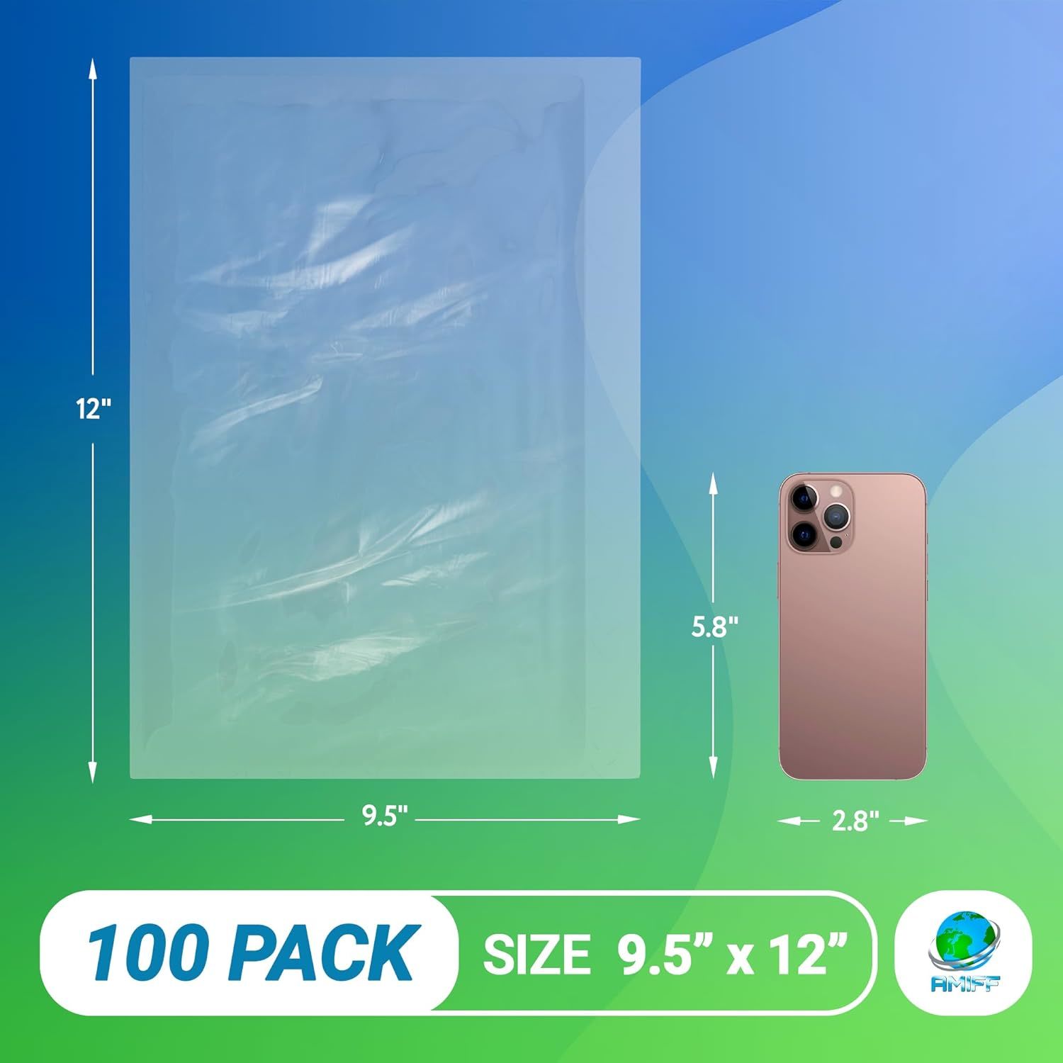 Packing List Envelopes 9.5 x 12 Document Mailers 9 1/2 x 12; Pack of 100 Packing Slip Pouches 2 mil Thick; Clear Mailing Pouches; Self-Adhesive Envelo