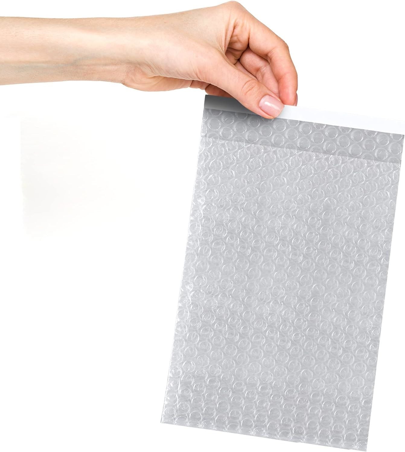Pack of 10 Clear Bubble Out Bags 8 x 17.5 Padded Cushioned Pouches 8 x 17 1/2 Waterproof Poly Mailing Bags with Self-Sealing for Shipping Packing and 