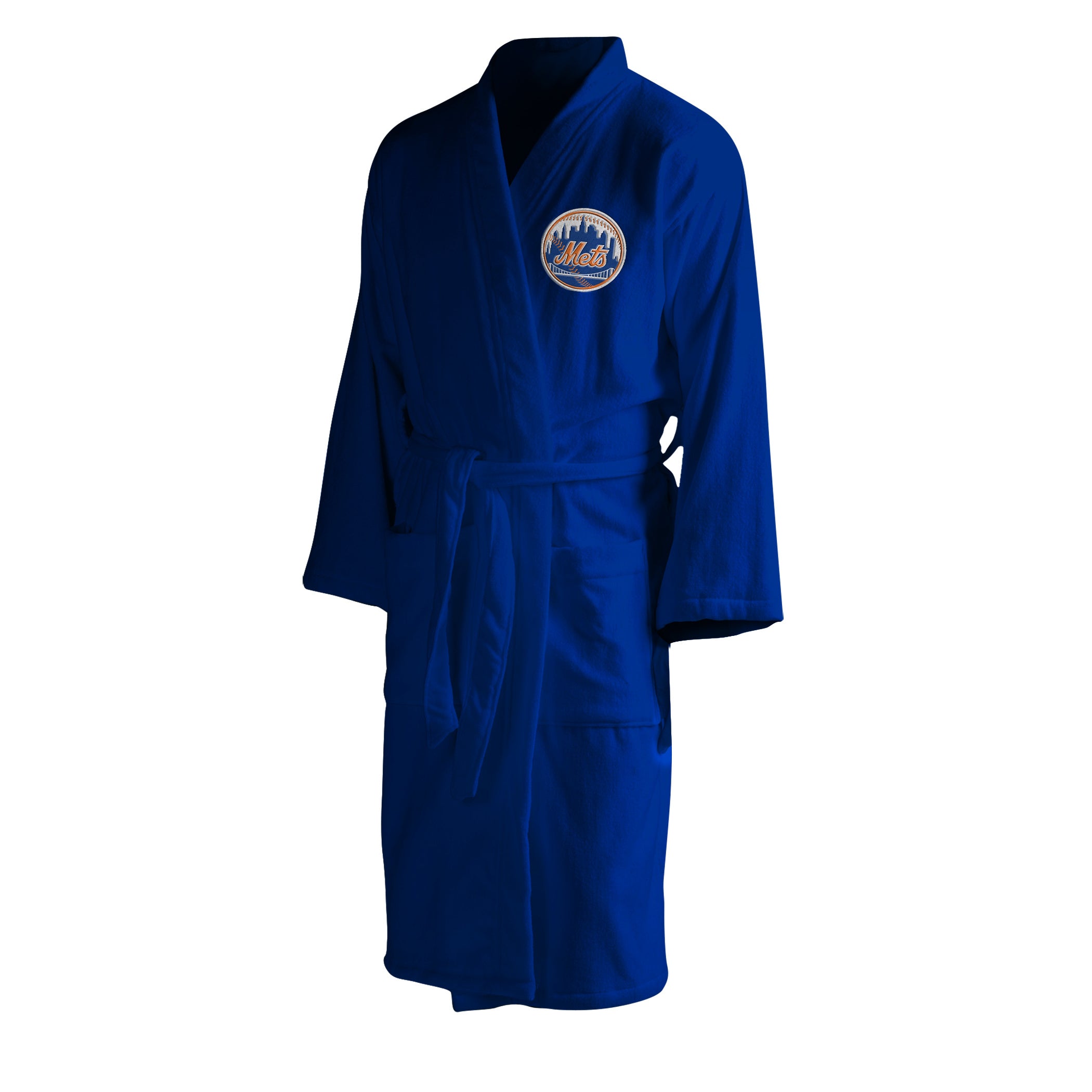 Mets OFFICIAL MLB Men's L/XL Silk Touch Bath Robe; 26" x 47"