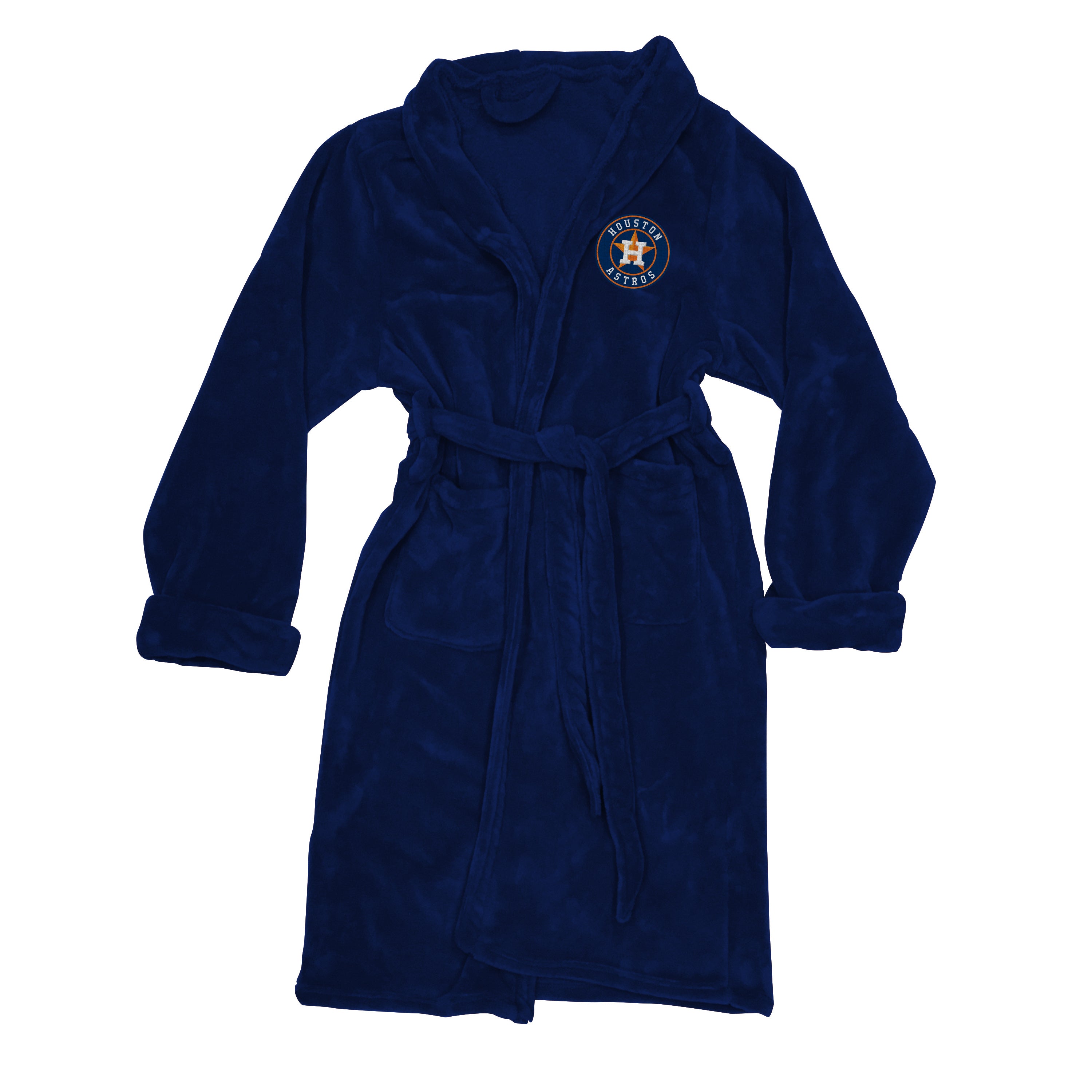 Astros OFFICIAL MLB Men's L/XL Silk Touch Bath Robe; 26" x 47"