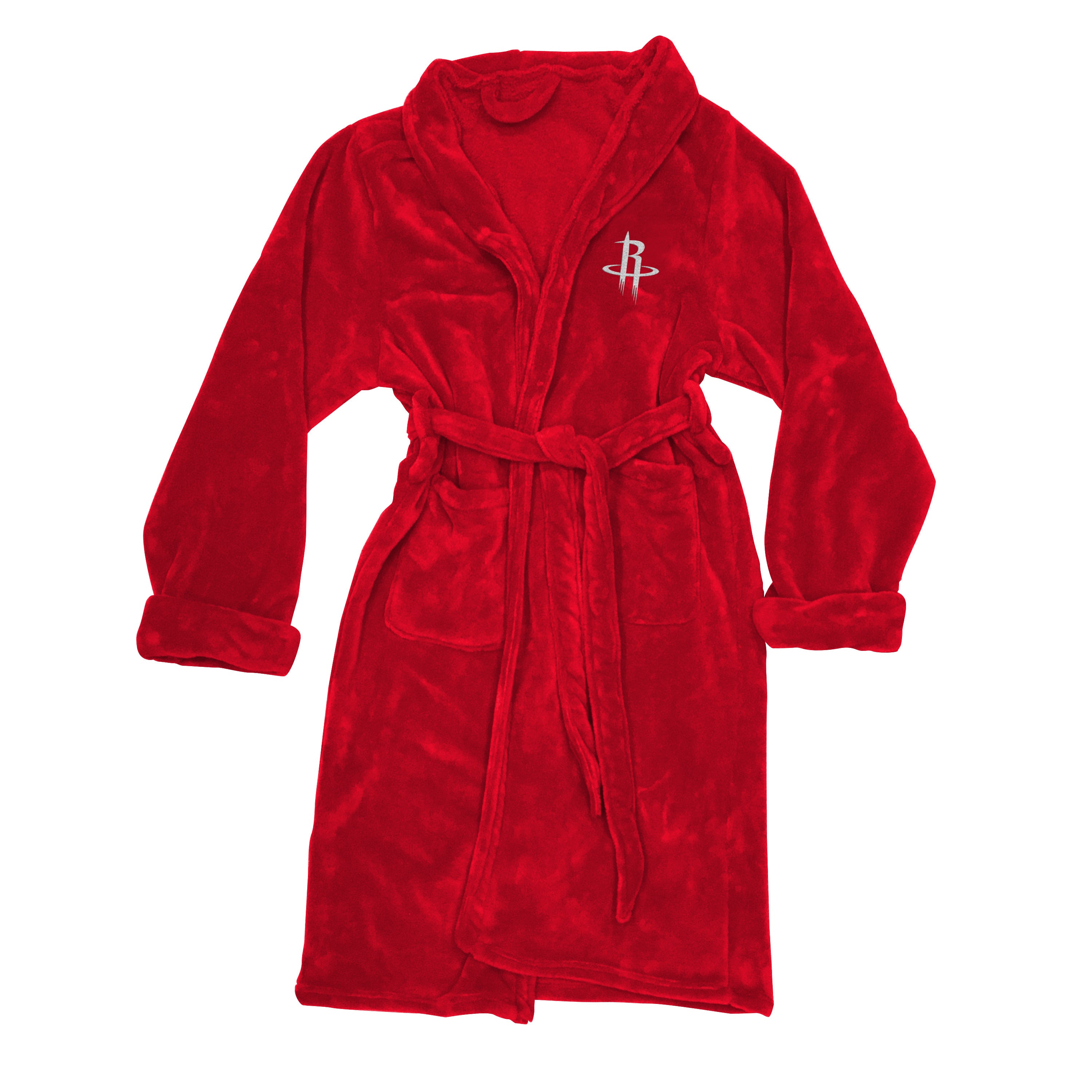 Rockets OFFICIAL NBA Men's L/XL Silk Touch Bath Robe; 26" x 47"