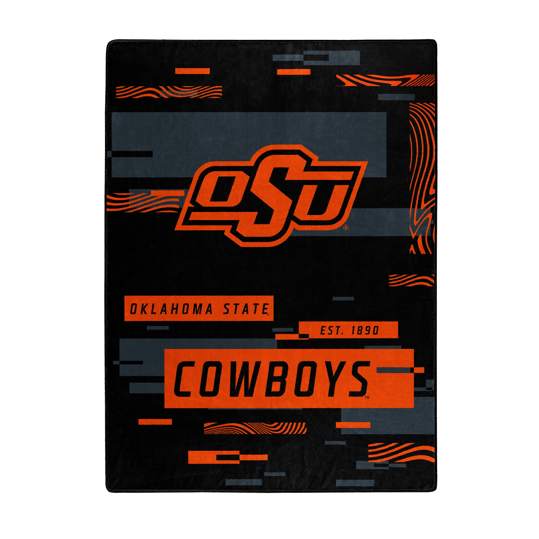 OKLAHOMA STATE OFFICIAL NCAA "Digitize" Raschel Throw Blanket; 60" x 80"