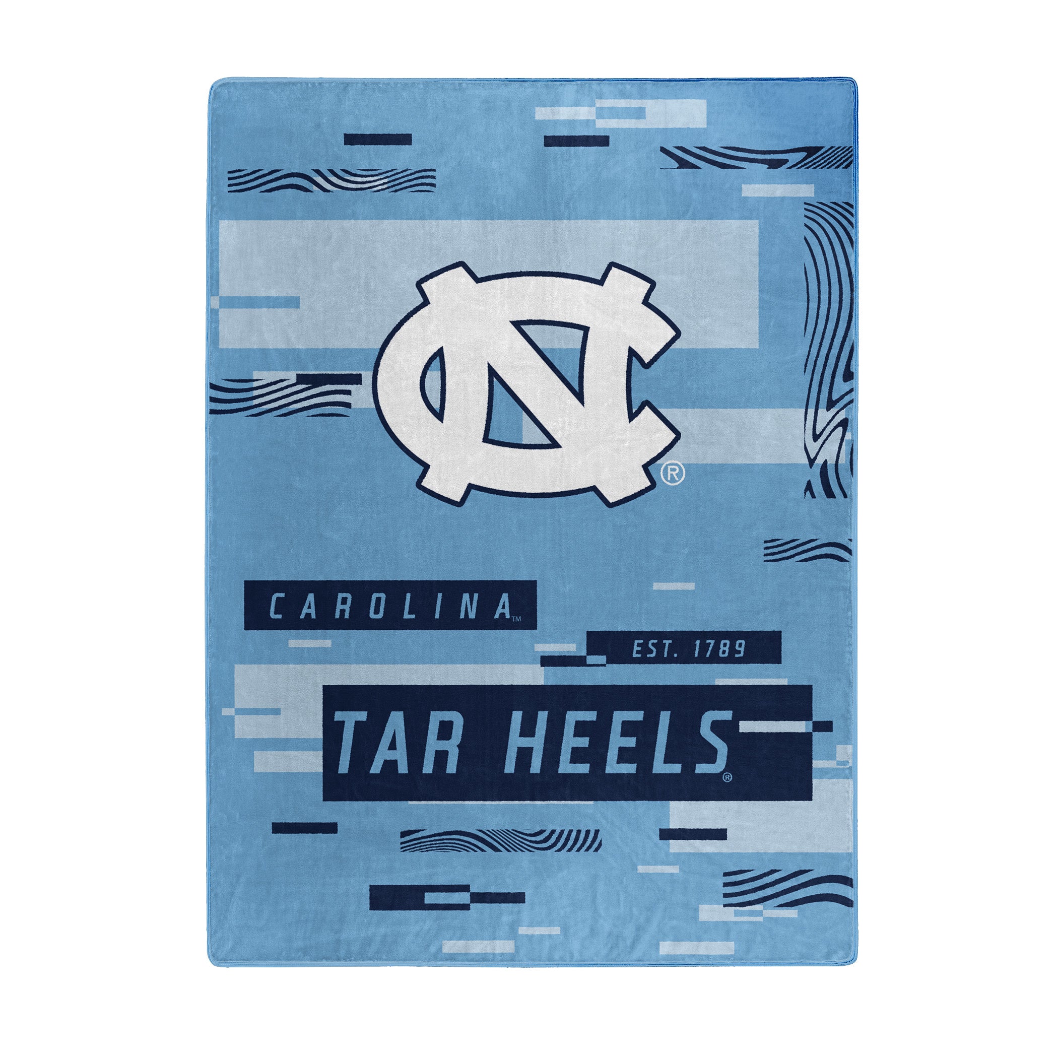 UNC OFFICIAL NCAA "Digitize" Raschel Throw Blanket; 60" x 80"