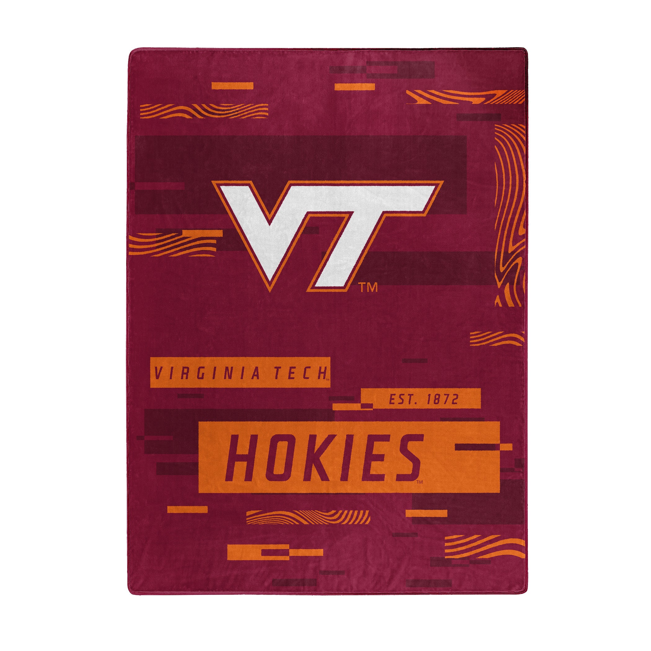 VIRGINIA TECH OFFICIAL NCAA "Digitize" Raschel Throw Blanket; 60" x 80"