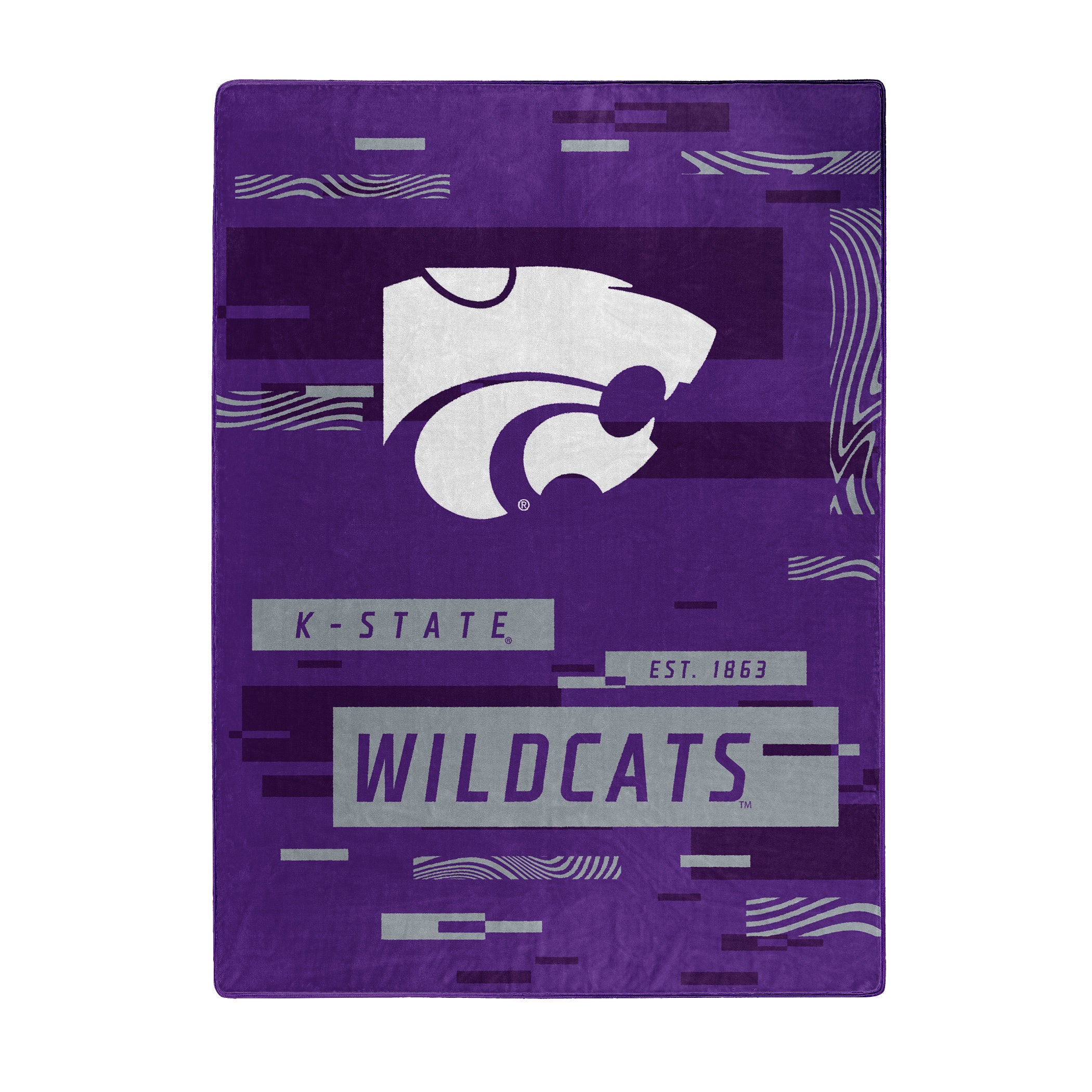 KANSAS STATE OFFICIAL NCAA "Digitize" Raschel Throw Blanket; 60" x 80"