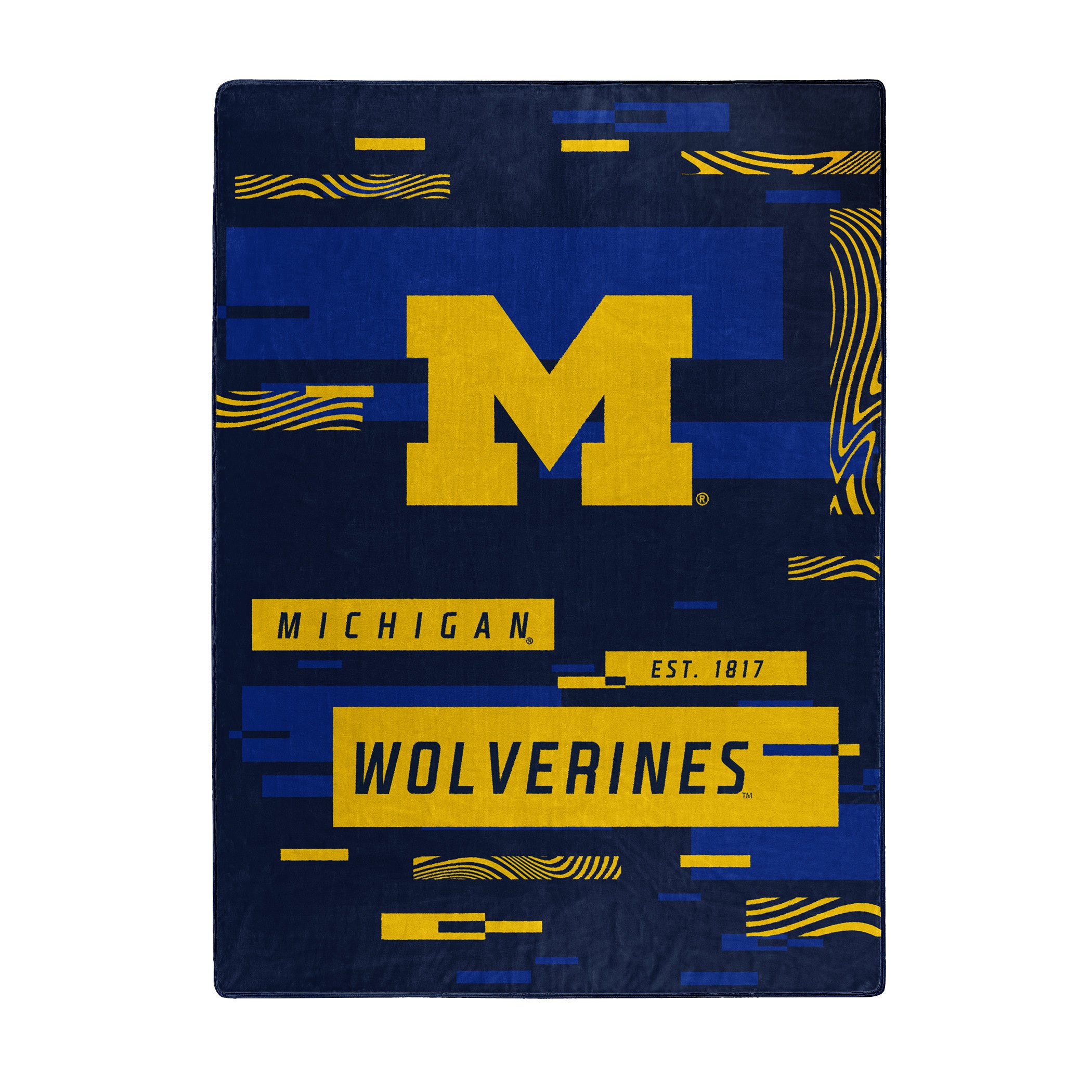 MICHIGAN OFFICIAL NCAA "Digitize" Raschel Throw Blanket; 60" x 80"